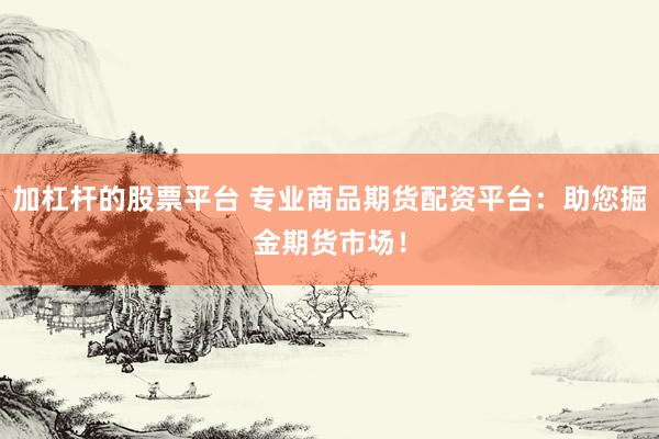 加杠杆的股票平台 专业商品期货配资平台：助您掘金期货市场！