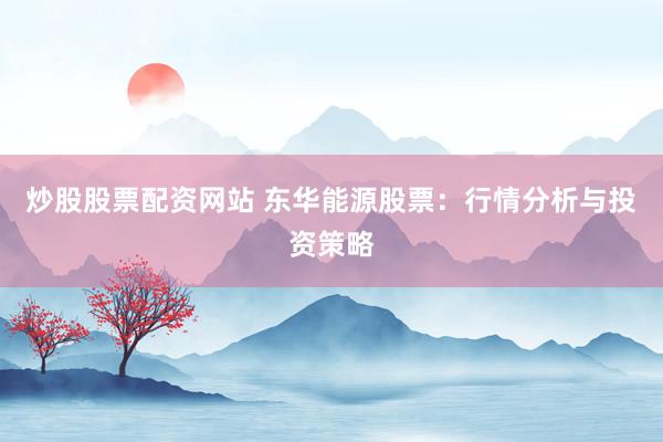 炒股股票配资网站 东华能源股票：行情分析与投资策略