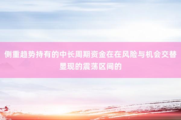 侧重趋势持有的中长周期资金在在风险与机会交替显现的震荡区间的