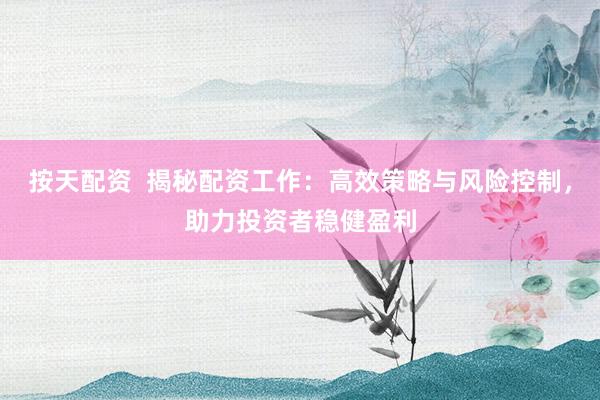 按天配资  揭秘配资工作：高效策略与风险控制，助力投资者稳健盈利