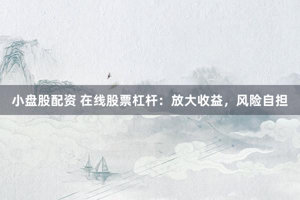 小盘股配资 在线股票杠杆：放大收益，风险自担
