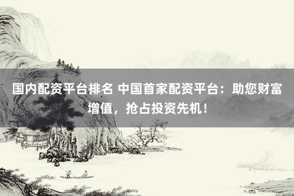 国内配资平台排名 中国首家配资平台：助您财富增值，抢占投资先机！